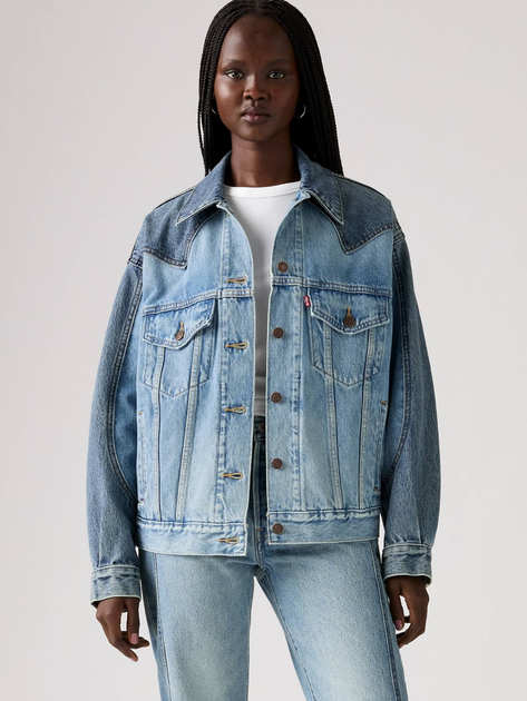 Джинсова куртка жіноча Levi`s 003RS-0000 XS Світло-синя (5401187367415) - зображення 1