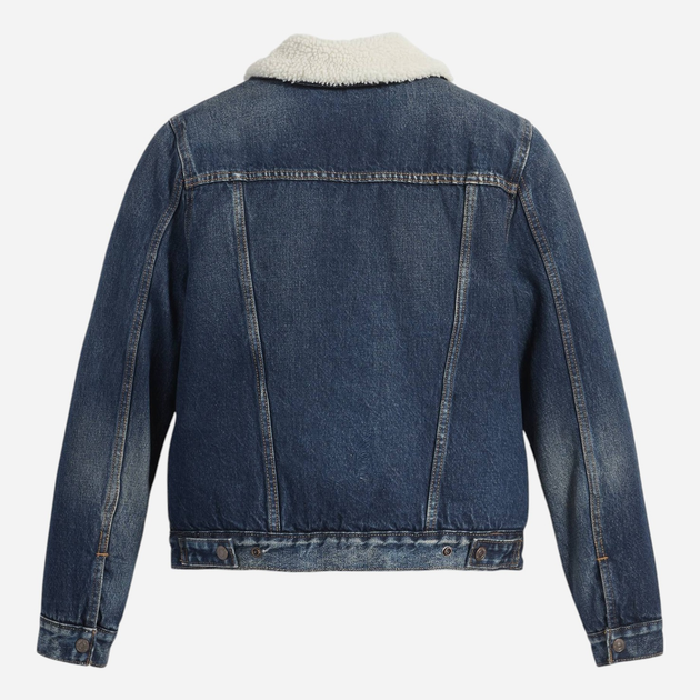 Джинсова куртка з хутром жіноча Levi`s 36136-0063 XS Синя (5401128259502) - зображення 5