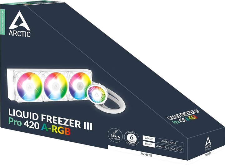 System chłodzenia wodą Arctic Liquid Freezer III Pro 420 A-RGB White (ACFRE00189A) - obraz 5