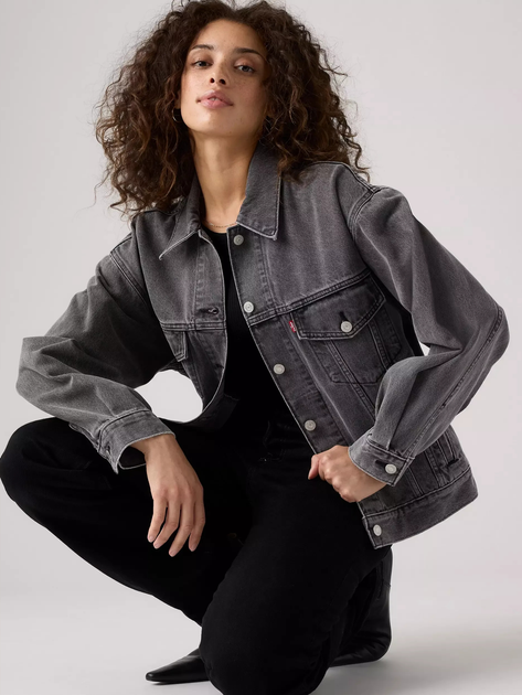 Джинсова куртка жіноча Levi`s A1743-0000 XS Графітова (5400970981852) - зображення 3
