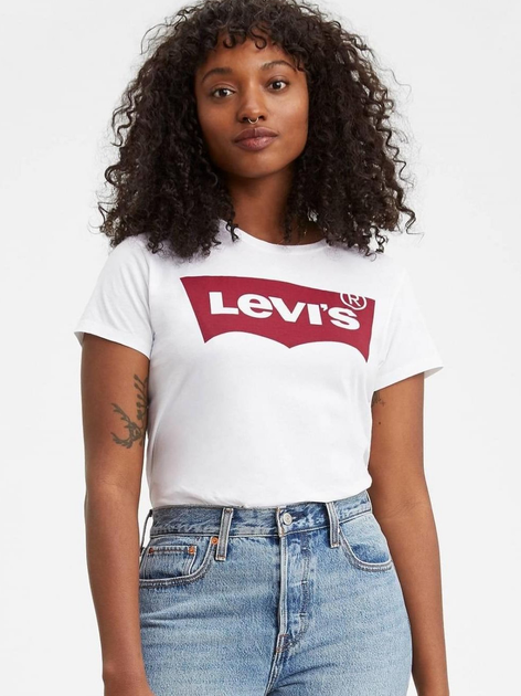 Футболка бавовняна жіноча Levi's The Perfect Tee 17369-0053 XXS Large Batwing (5415212308847) - зображення 1