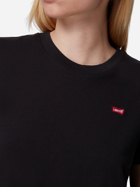 Koszulka damska bawełniana Levi's Perfect Tee 39185-0008 XS Czarna (5400599010681) - obraz 4