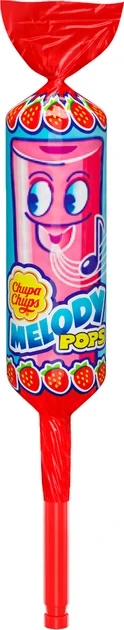 Леденец-свисток Chupa Chups Melody Pop Strawberry со вкусом
