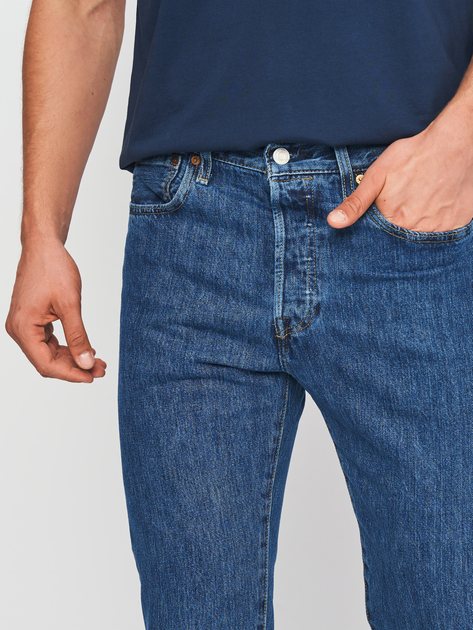 Джинси Regular fit чоловічі Levi's 501 Original Fit 00501-0114 31-32 Сині (5412456008335) - зображення 4