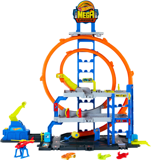 Zestaw do zabawy Hot Wheels Garaż z mega pętlą (JBM74) (0194735264162) - obraz 2