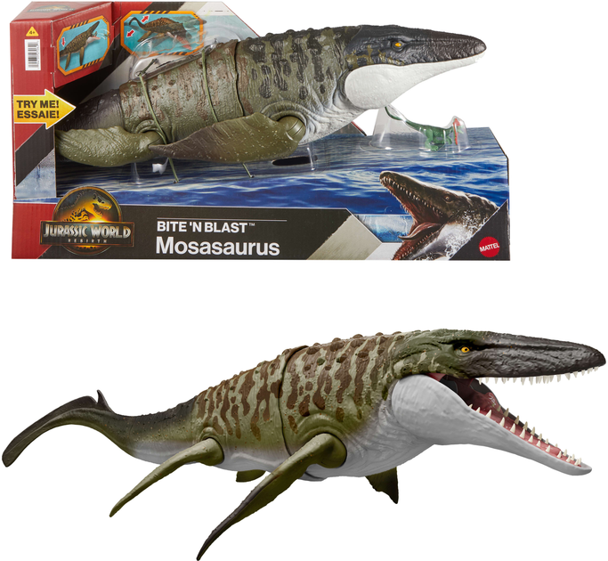 Interaktywna figurka dinozaura Jurassic World Pułapka szczękowa Mozazaura z filmu Świat Jurajski (JCH00) (0194735270620) - obraz 2
