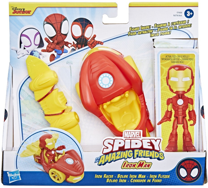 Zestaw do zabawy Hasbro Spidey i jego niesamowici przyjaciele Iron Racer (F6776_F7458) (5010994192778) - obraz 1