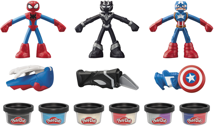 Zestaw kreatywny z masą plastyczną Hasbro Play-Doh Marvel Przygody bohaterów (G0333) - obraz 3