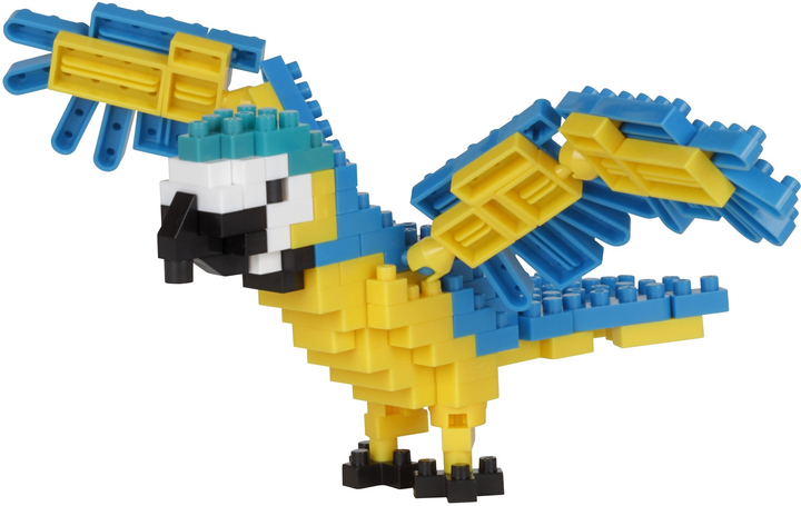 Zestaw do zabawy Nanoblock Ara żółto-niebieska 140 elementów NBC-343 (4972825221358) - obraz 1