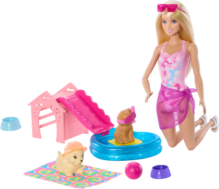 Zestaw Barbie Basen dla szczeniąt z lalką (JBF35) (0194735258680) - obraz 3