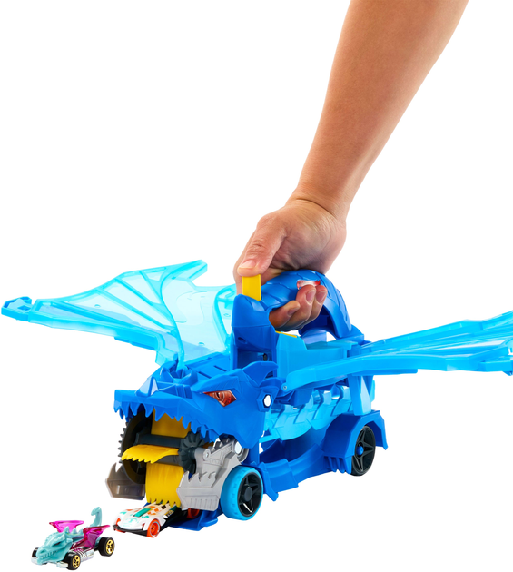 Транспортер-трансформер Hot Wheels Два дракони (JBM72) (0194735264179) - зображення 6
