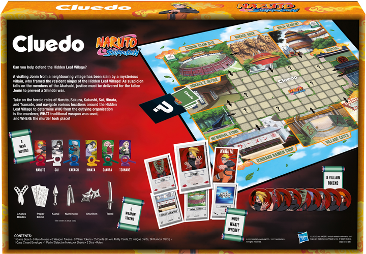 Gra planszowa Winning Moves Cluedo UK: Naruto Shippuden Naruto (język angielski) (WM04940-EN1-6) (5036905058551) - obraz 7