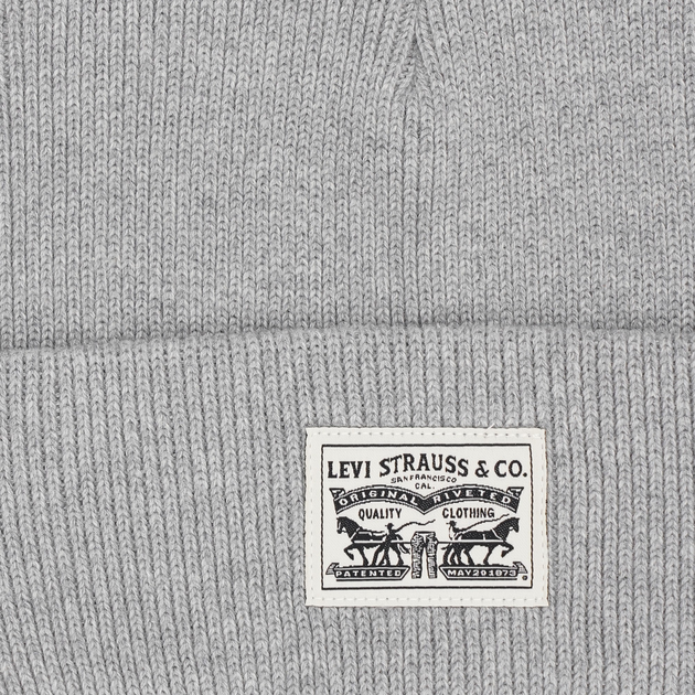 Czapka beanie Levi`s 000J4-0002 One Size Szara - obraz 5