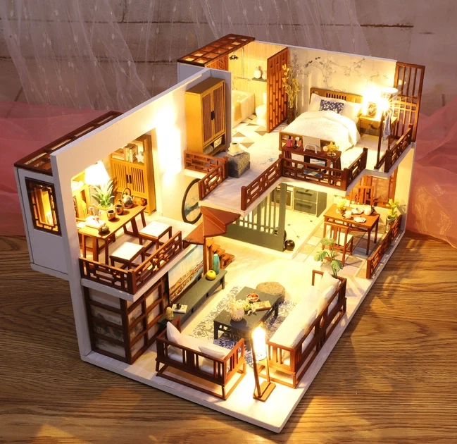 3D Румбокс DIY House будиночок + Пилозахисний купол (M025-B) - зображення 2