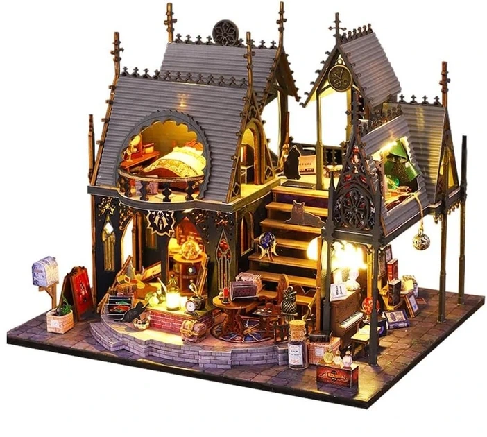 3D Румбокс DIY House Магічний будинок Luna Magic House + Пилозахисний купол (ES011-B) - зображення 2