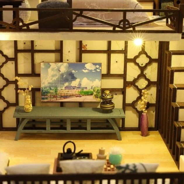 3D Румбокс DIY House Вілла Ясинджу в стилі лофт + Пилозахисний купол (M033-B) - зображення 5