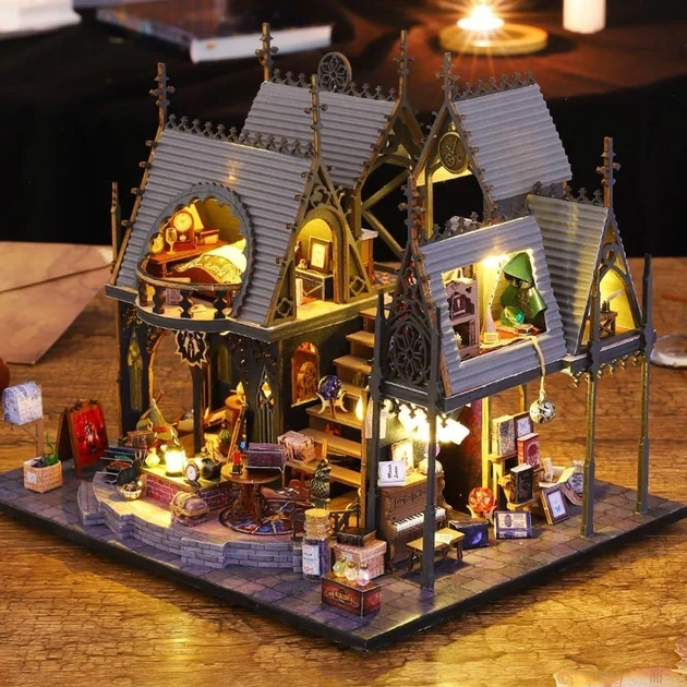 3D Румбокс DIY House Магічний будинок Luna Magic House + Пилозахисний купол (ES011-B) - зображення 7