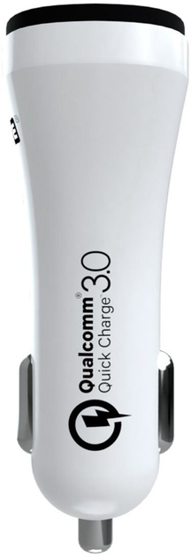 Автомобільний зарядний пристрій Evelatus QCC02 USB-A White (ECC02WH) - зображення 3
