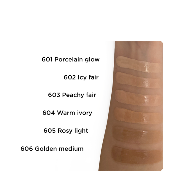 Тональна основа для обличчя Parisa Cosmetics з ефектом сяйва шкіри 20 мл , 602 Icy fair Світло-бежева - зображення 6