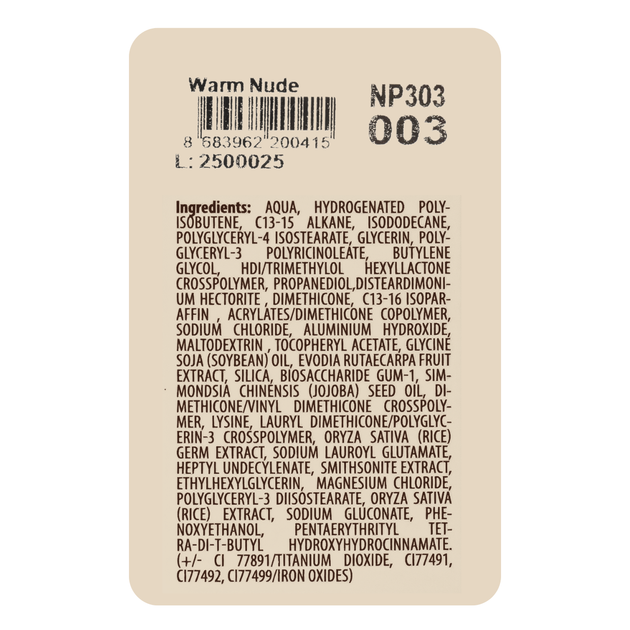 Консилер для обличчя стійкий Neverti Radiant Creamy Cover Conealer з вітаміном Е 10 мл (NP303), 003 Warm Nude Світло-бежевий - зображення 4