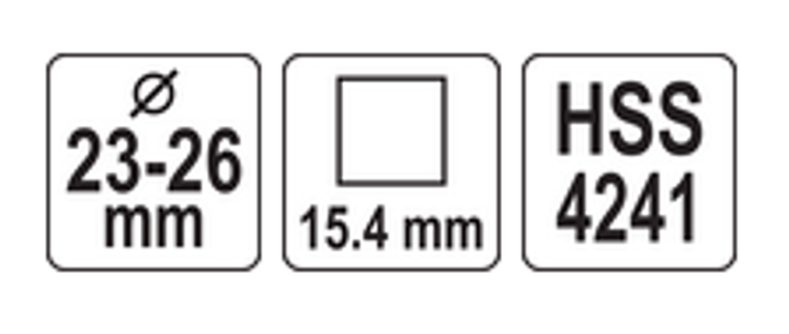 Rozwiertak do otworów YATO nastawny HSS 23-26, 210 mm (YT-28962) - obraz 3