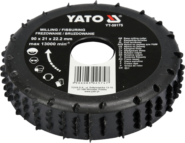 Фреза-тарник для дерева Yato YT-59175 90 мм (5906083025747) - зображення 2