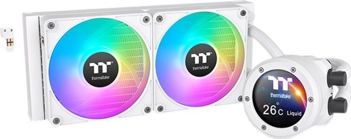 Chłodzenie wodne Thermaltake TH240 V2 Ultra EX ARGB Sync AiO Snow Edition (CL-W425-PL12SW-A) - obraz 1