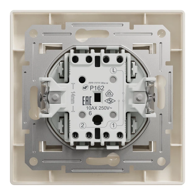Перемикач одноклавішний Schneider Electric Asfora кремовий EPH0400123 - Фото 4 Перемикач одноклавішний Schneider Electric Asfora кремовий EPH0400123 - зображення 4