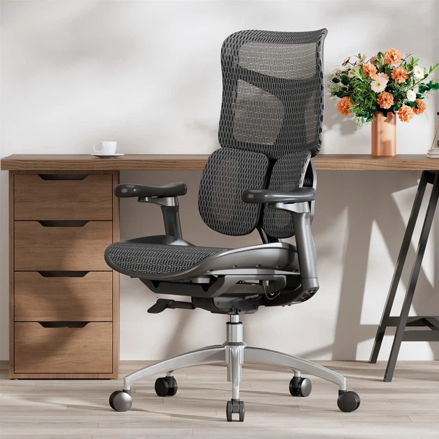 Fotel biurowy SIHOO DORO S100 Mesh Black (S100-M301) - obraz 8