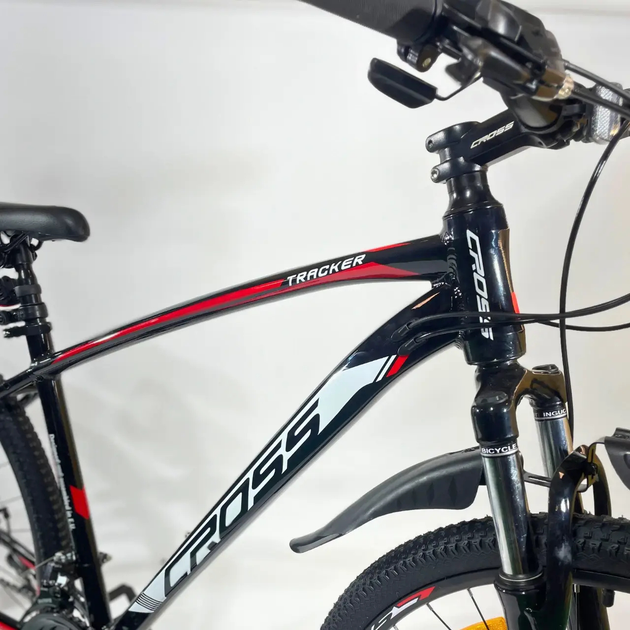 Велосипед CrossBike 26" Tracker 2025 Рама 17" black-red - Фото 2 Велосипед CrossBike 26" Tracker 2025 Рама 17" black-red - изображение 2