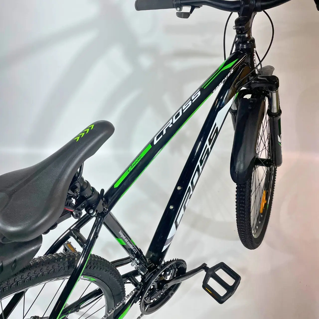 Велосипед Cross 29" Tracker 2025 Рама 21" black-green - изображение 3