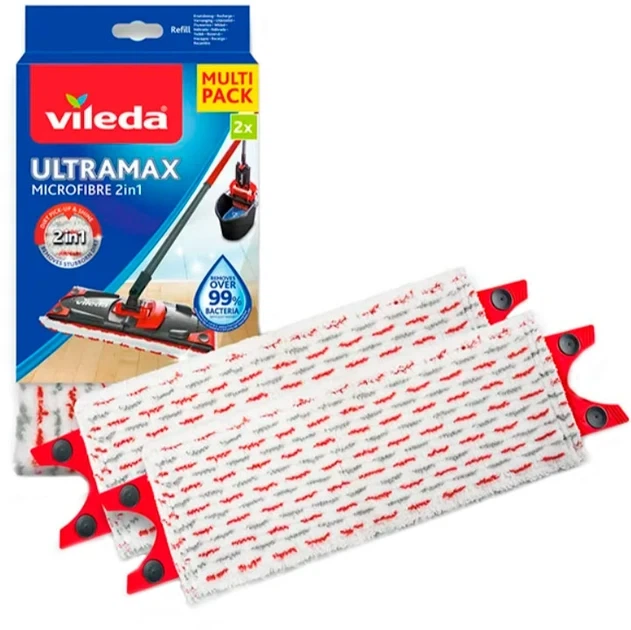 Насадки для швабры Vileda Ultramax Turbo, микрофибра, комплект 2 шт - изображение 4