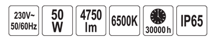 Reflektor YATO SMD LED 50W 4750Lm (YT-818251) - obraz 5