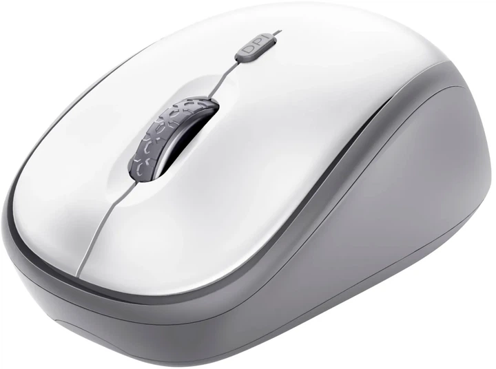 Mysz Trust Yvi+ Silent Wireless/Bluetooth Mouse White-Grey (TR25513) - obraz 2