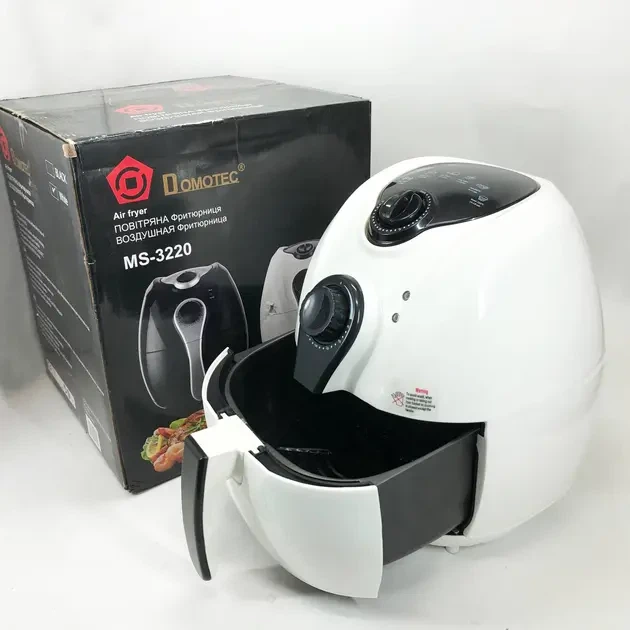 Аэро фритюрница Air Fryer DOMOTEC MS-3220 белый - изображение 4