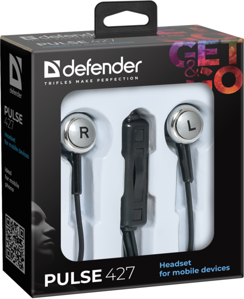Гарнітура DEFENDER Pulse 427 Black/Silver (63427) - Фото 2 Гарнітура DEFENDER Pulse 427 Black/Silver (63427) - зображення 2