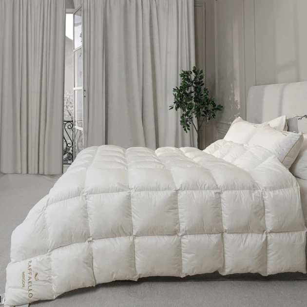 Одеяло пуховое MirSon Raffaello White №063 кассетное 90% пух Standart / 10% перо 155x215 см Зима+ (2200000075116) - Фото 1 Одеяло пуховое MirSon Raffaello White №063 кассетное 90% пух Standart / 10% перо 155x215 см Зима+ (2200000075116) - изображение 1