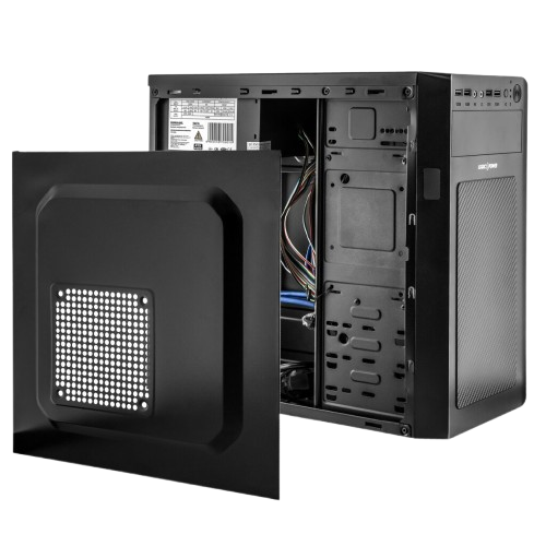 Корпус для компьютера LogicPower 6108 - 400w 12cm MATX, 2xUSB3.0+2xUSB2.0 с БП, Черный - изображение 2