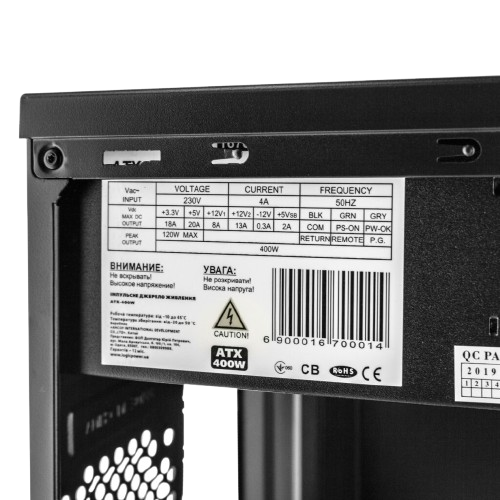 Корпус для компьютера LogicPower 6108 - 400w 12cm MATX, 2xUSB3.0+2xUSB2.0 с БП, Черный - изображение 4