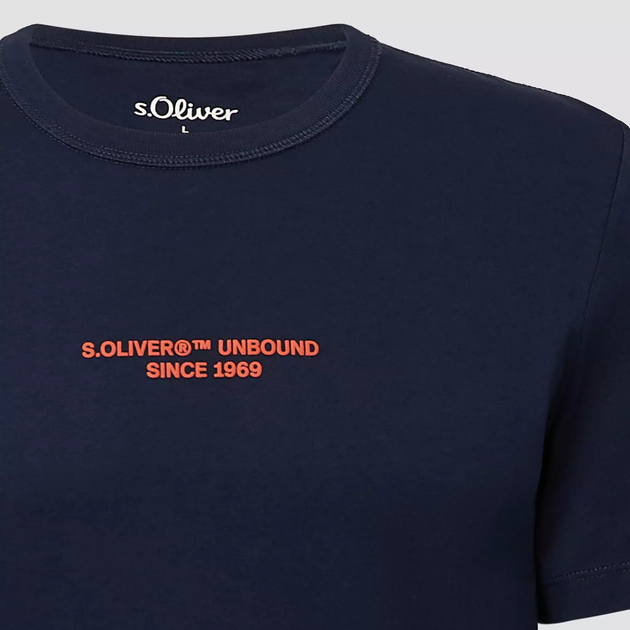 T-shirt męski bawełniany s.Oliver 10.3.11.12.130.2170132-59D2 2XL Ciemnogranatowy (4099978326997) - obraz 5