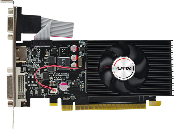 Відеокарта AFOX PCI-Ex GeForce GT 730 2GB GDDR3 (128bit) (700/1333) (VGA, DVI, HDMI) (AF730-2048D3L3-V2) - зображення 1