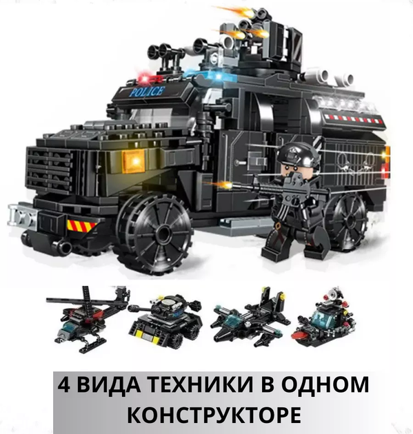 Конструктор поліційська машина на 436 деталей K0190 - зображення 6