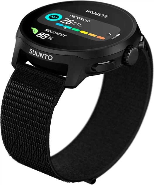 Smartwatch Suunto Run All Black z paskiem tekstylnym (6417084212603) - obraz 4