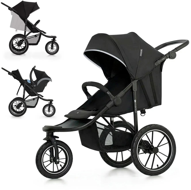 Wózek spacerowy KinderKraft Helsi 2 Black (KSHELS02BLK0000) (5902533926046) - obraz 2