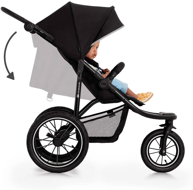 Wózek spacerowy KinderKraft Helsi 2 Black (KSHELS02BLK0000) (5902533926046) - obraz 8