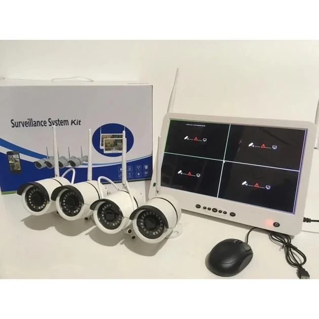Комплект видеонаблюдения DVR KIT LCD 1304 Wi-Fi с 4 камерами и 13" экраном 5520 - изображение 2