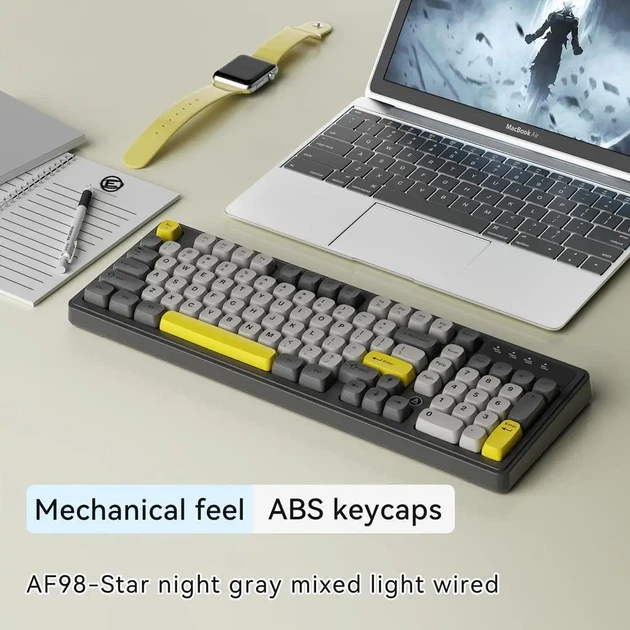 Игровая клавиатура Ajazz AF98 (98 клавиш, RGB-подсветка, USB-C