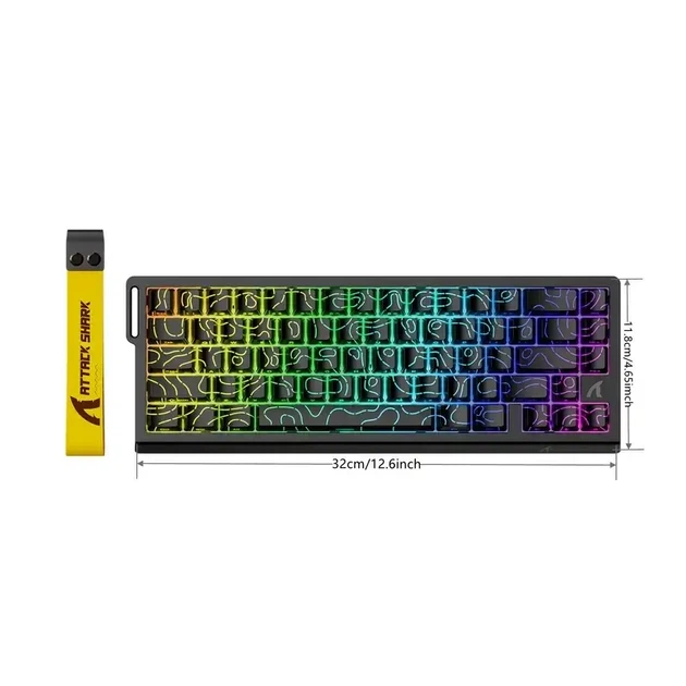 Клавиатура ATTACK SHARK X68 HE (для гейминга,RGB, Outemu Jade