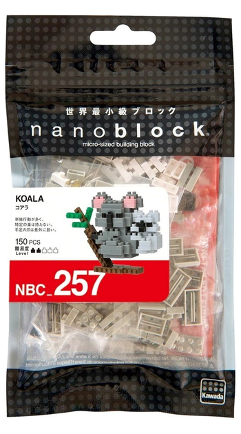 Zestaw do zabawy Nanoblock Koala 150 elementów NBC_257 (4972825209493) - obraz 2