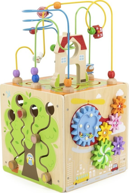 Дерев'яний бізікуб Viga Toys 5 в 1 (44591) - зображення 1